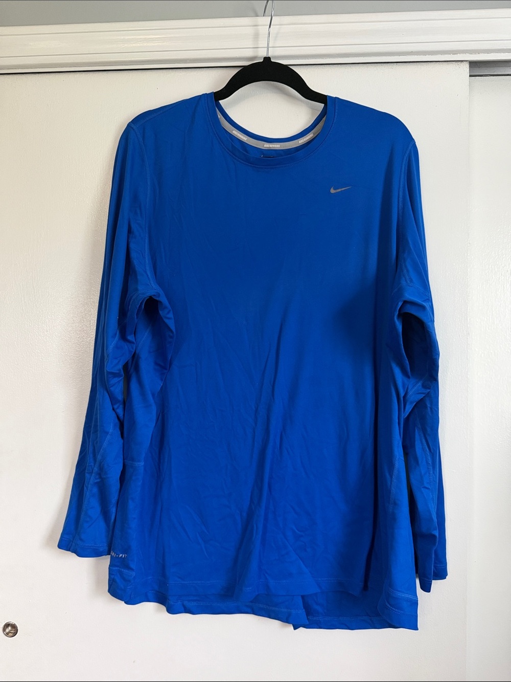 Nike Dri-FIT Running Top - Royal Blue with Gray Trim